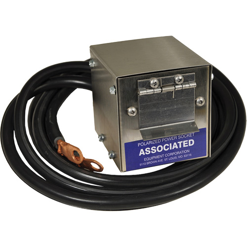 Boîte de douille polaris&eacute;e en acier inoxydable &agrave; brancher pour mod&egrave;le 6139, 4 AWG, C&acirc;ble 5' Cantin et fils