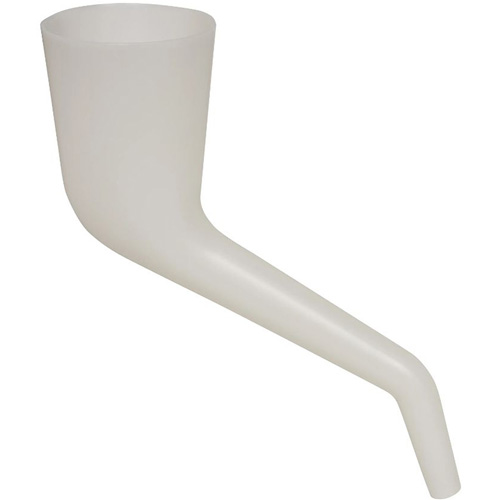 Entonnoir translucide &agrave; angle droit, Plastique Cantin et fils