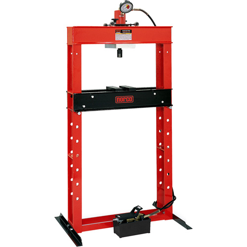 Air Hydraulic Pump Operated Shop Press, 25 tons Capacity Cantin et fils