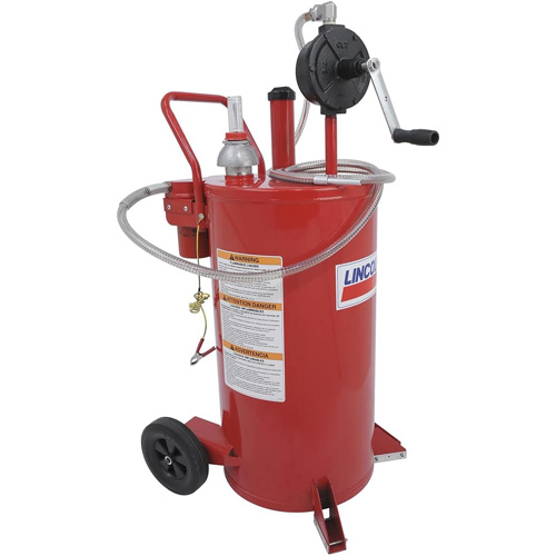 25-Gallon Steel Fuel Caddy with 2-Way Rotary Pump & Filter Cantin et fils