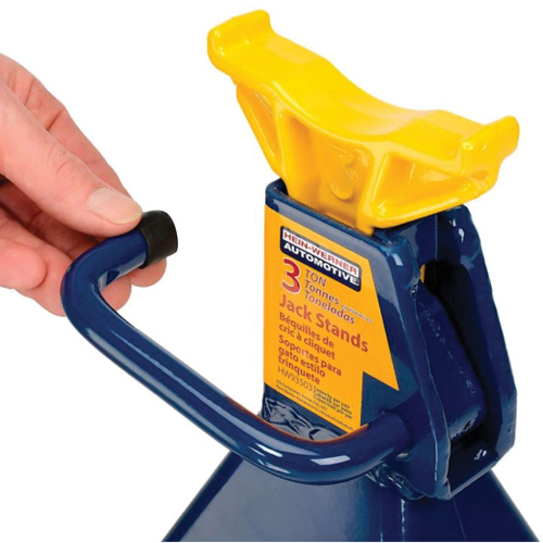 Jack Stand, Locking Handle/Ratchet, 3 tons Capacity, 19" H Cantin et fils