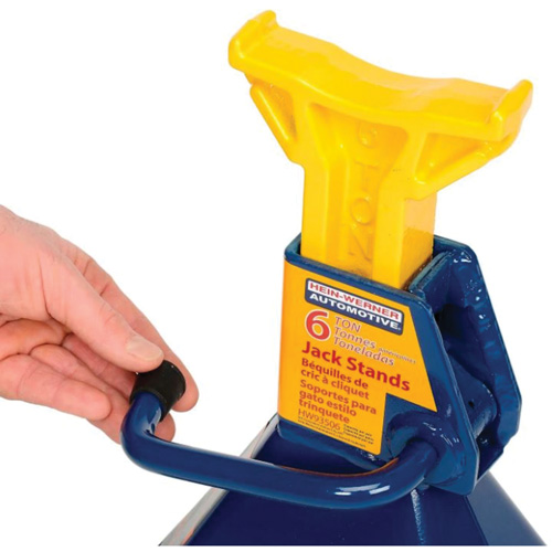 Jack Stand, Locking Handle/Ratchet, 6 tons Capacity, 25-1/4" H Cantin et fils