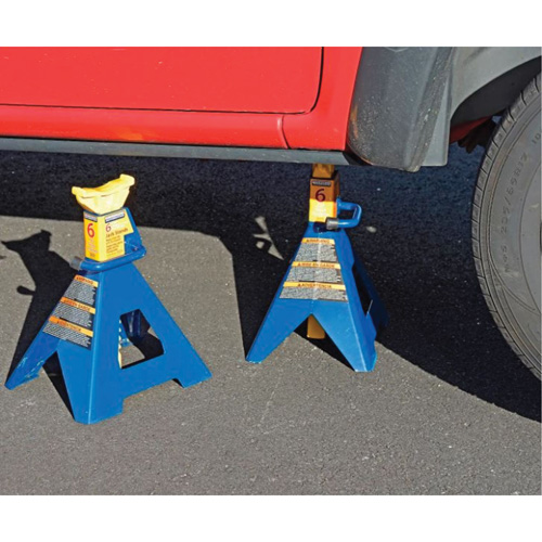 Jack Stand, Locking Handle/Ratchet, 6 tons Capacity, 25-1/4" H Cantin et fils