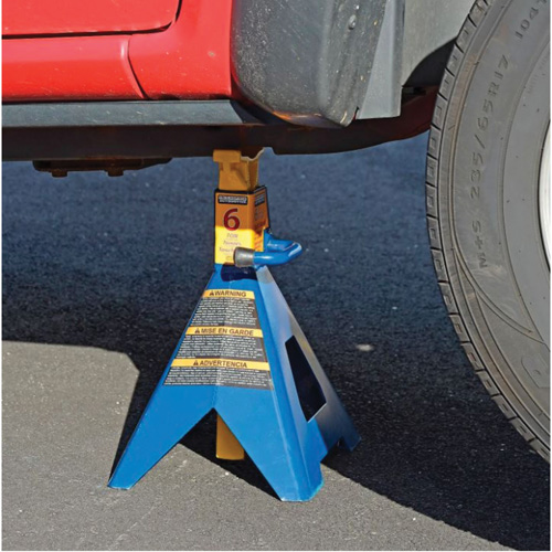 Jack Stand, Locking Handle/Ratchet, 6 tons Capacity, 25-1/4" H Cantin et fils