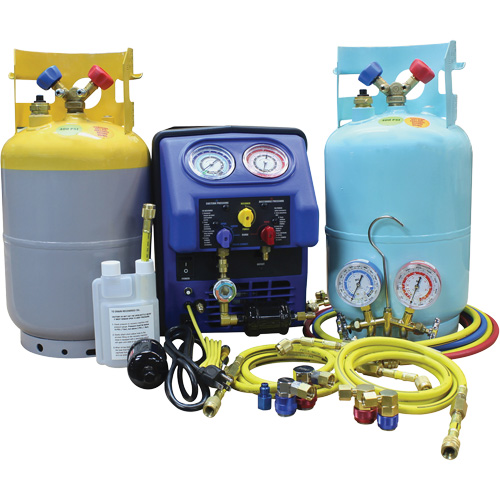 Ensemble complet de r&eacute;cup&eacute;ration pour climatisation R134A/R1234Yf Cantin et fils