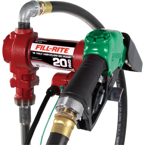 12V Fuel Transfer Pump with Nozzle Cantin et fils