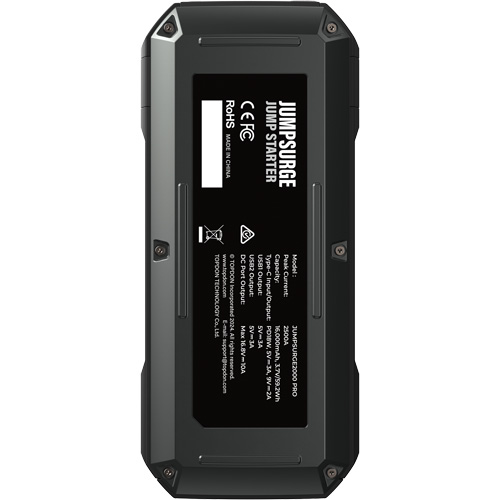 D&eacute;marreur de secours, banque d'alimentation et lampe de poche JumpSurge2000Pro &agrave; 2500 A de pointe Cantin et fils