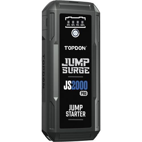 D&eacute;marreur de secours, banque d'alimentation et lampe de poche JumpSurge2000Pro &agrave; 2500 A de pointe Cantin et fils