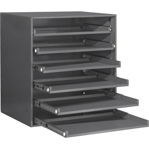 Armoire de rangement &agrave; cloisons, Acier, 6 compartiments, 20-5/16" la x 15-15/16" p, 21-7/8" h, Gris Cantin et fils