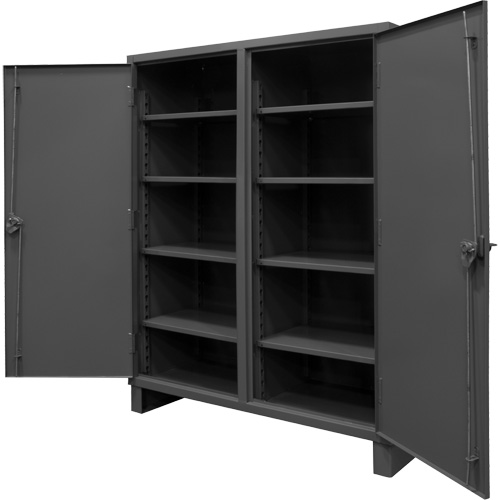 Extra Heavy-Duty Cabinet, Steel, 8 Shelves, 78" H x 72" W x 24" D, Grey Cantin et fils