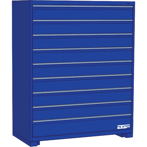 Armoire &agrave; tiroirs modulaire, 9 tiroirs, 24" la x 24" p x 60" h, Bleu Cantin et fils