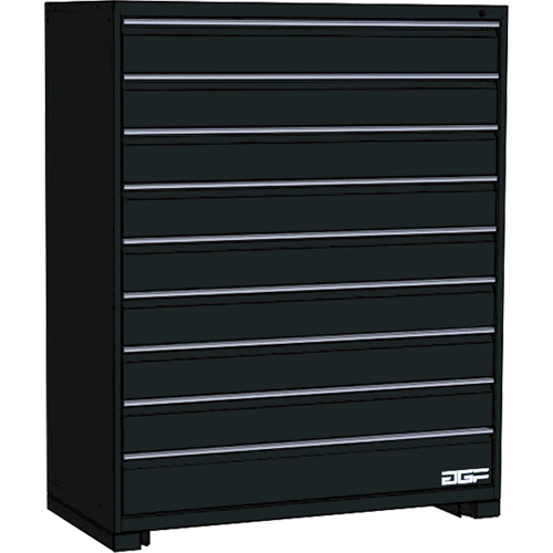 Modular Drawer Cabinet, 9 Drawers, 36" W x 24" D x 60" H, Black Cantin et fils