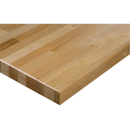 Hardwood Workbench Top, 48" W x 24" D, Square Edge, 1-1/4" Thick Cantin et fils