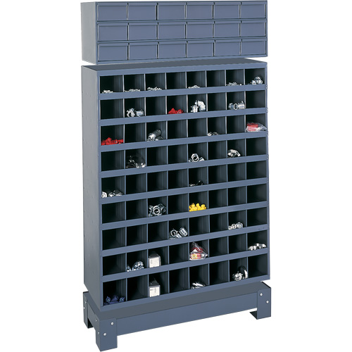 Unit&eacute; de stockage modulaire pour petites pi&egrave;ces, Acier, 18 tiroirs, 33-3/4" x 12-1/4" x 58-5/8", Gris Cantin et fils