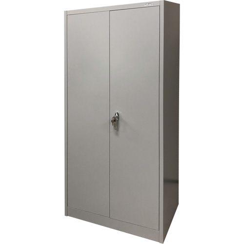 Armoire de rangement, Acier, 4 Tablettes, 66" h x 30" la x 15" P, Gris Cantin et fils