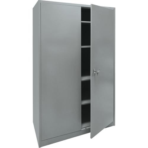 Storage Cabinet, Steel, 4 Shelves, 78" H x 48" W x 24" D, Grey Cantin et fils