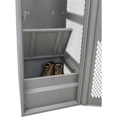 Gear Locker with Door, Steel, 24" W x 24" D x 72" H, Grey Cantin et fils