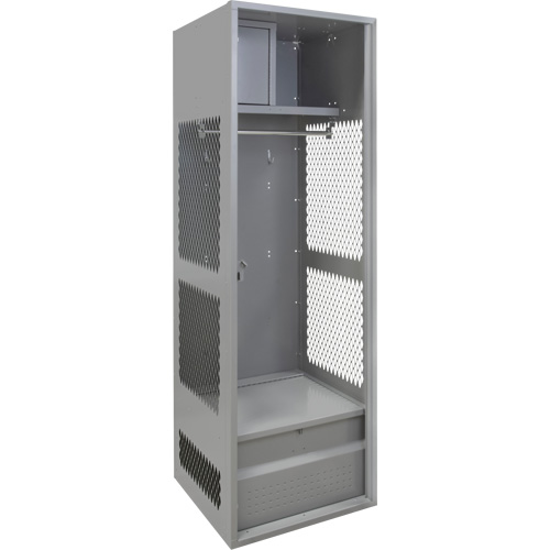 Casier pour &eacute;quipement, Acier, 24" la x 18" p x 72" h, Gris Cantin et fils