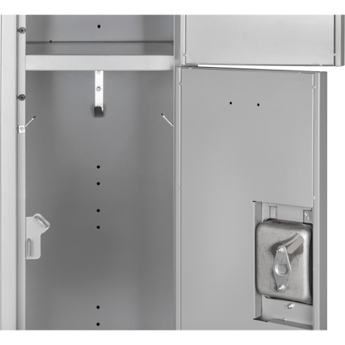 Lockers, 3 -tier, 12" x 18" x 86", Steel, Grey, Knocked Down Cantin et fils
