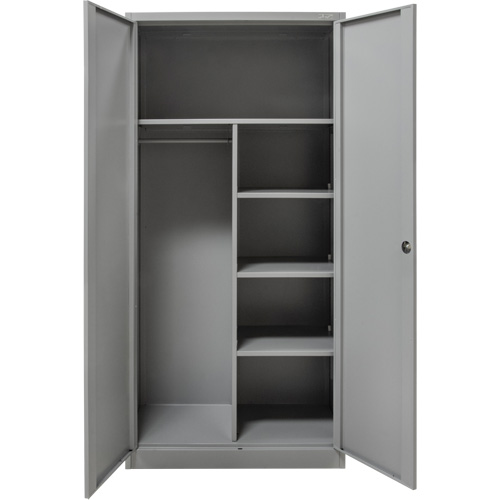 Armoire de rangement combin&eacute;e, 36" la x 18" p x 72" h, Gris Cantin et fils
