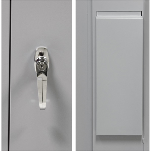 Armoire garde-robe, Acier, 36" la x 18" p x 72" h, Gris Cantin et fils