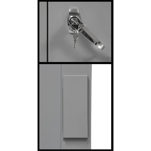 Armoire de rangement &agrave; hauteur de comptoir, Acier, 2 Tablettes, 42" h x 48" la x 24" P, Gris Cantin et fils