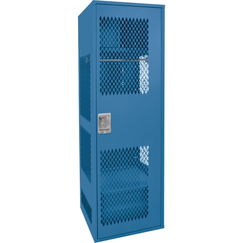 Casier pour &eacute;quipement avec porte, Acier, 24" la x 24" p x 72" h, Bleu fonc&eacute; Cantin et fils