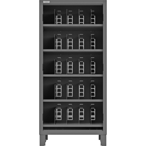 Heavy-Duty Open Front Cabinet with Dividers, Steel, 0 Drawers, 36" x 24" x 78", Grey Cantin et fils