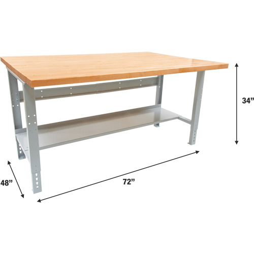 &eacute;tabli modulaire industriel, Cap 1000 lb, 72" la x 48" p Cantin et fils