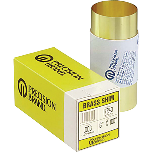 Slotted Shim Assortments, 3" L x 0.001"- 0.125" Thickness, 3" W, Stainless Steel Cantin et fils