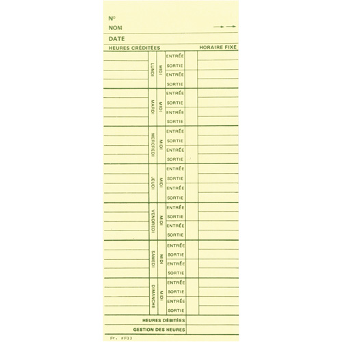 Cartes de temps Cantin et fils
