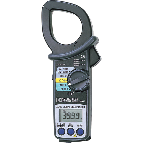 AC/DC Clamp Meter with Large Diameter Jaws, AC/DC Voltage, AC/DC Current Cantin et fils
