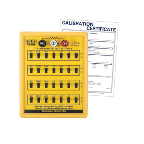 Boîte &agrave; d&eacute;cades de r&eacute;sistance avec certificat de calibration Cantin et fils