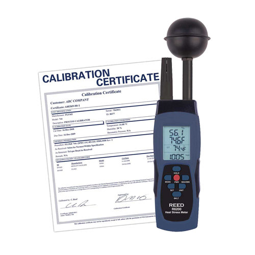 Wet-Bulb Globe Temperature (WBGT) Heat Stress Meter with Calibration Certificate Cantin et fils