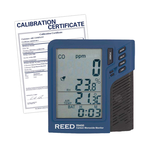 Carbon Monoxide Monitor with Temperature & Humidity with Calibration Certificate Cantin et fils