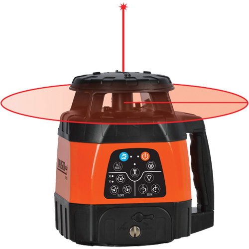 Laser rotatif horizontal et vertical &agrave; nivellement automatique et faisceau rouge, 200' (60 m), 635 N.m Cantin et fils