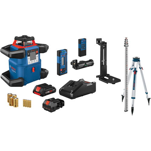 Ensemble laser rotatif horizontal/vertical auto-nivelant connect&eacute; Revolve4000, 4000' (1219,2 m), 635 N.m Cantin et fils