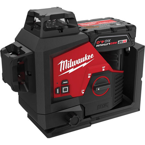 M12 360-Degree 3-Plane Cordless Laser Kit, 125' (38.1 m), 530 Nm Cantin et fils