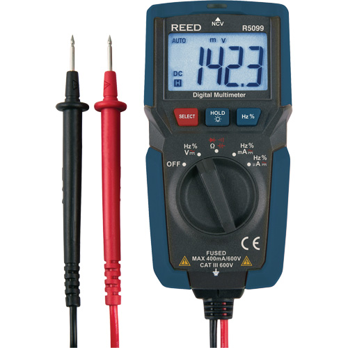 Multim&egrave;tre compact avec mesure de tension sans contact, Tension c.a./c.c., Courant c.a./c.c. Cantin et fils