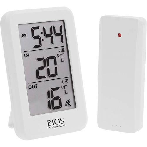 Thermom&egrave;tre sans fil int&eacute;rieur/ext&eacute;rieur, Sans contact, Num&eacute;rique, -40-158°F (-40-70°C) Cantin et fils