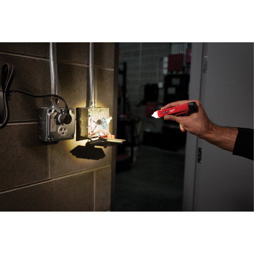 D&eacute;tecteur de tension avec DEL et testeur de prise DDFT, 50 V - 1000 V, Alerte Affichage & son Cantin et fils