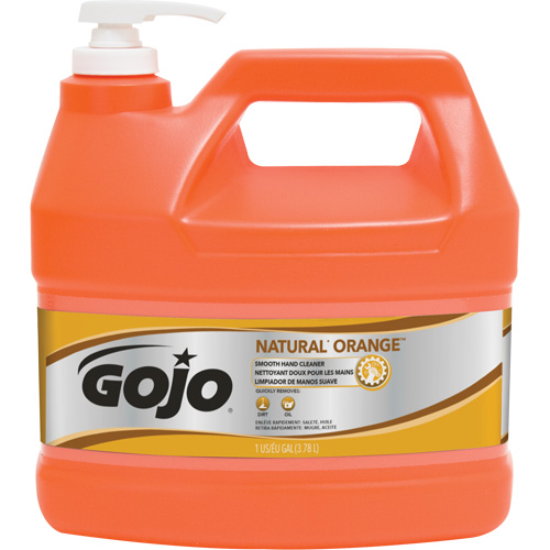 Nettoyant &agrave; mains Natural Orange, Cr&egrave;me, 3,78 L, Cruche, Agrumes/Orange Cantin et fils