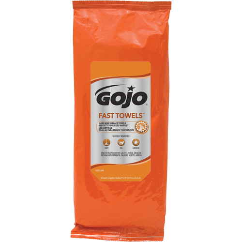 Serviettes nettoyantes Fast Wipes, 60 lingettes, 10" x 9" Cantin et fils