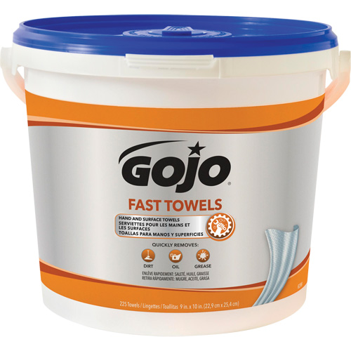 Serviettes nettoyantes Fast Wipes, 225 lingettes, 10" x 9" Cantin et fils