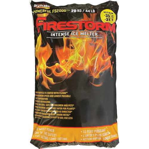 Firestorm Intense Ice Melters, Bag, 44 lbs. (20 kg), -35°C (-31°F) Melting Point Cantin et fils