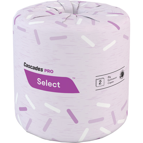 Papier hygi&eacute;nique Pro Select, 2 Pli, 500 Feuilles/Rouleu, Blanc Cantin et fils