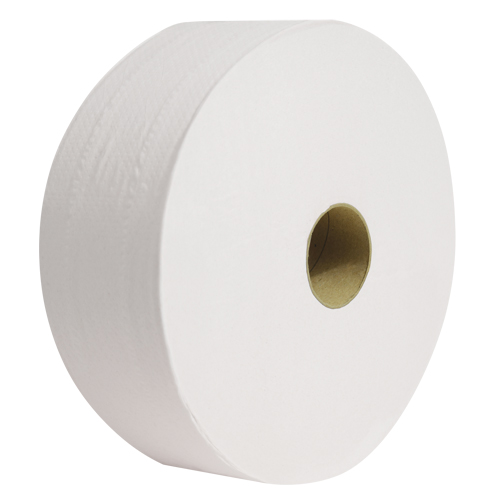 Pro Perform Toilet Paper, Jumbo Roll, 2 Ply, 1400' Length, White Cantin et fils