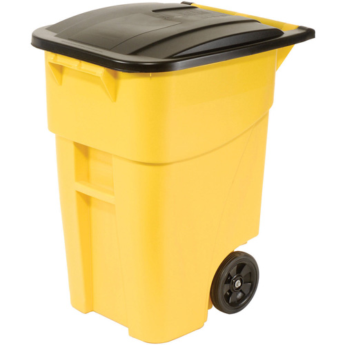 BRUTE&reg; Roll-Out Container, Curbside, Plastic, 50 US gal. Cantin et fils