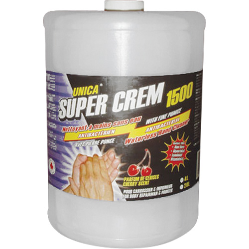 Super 1500 Waterless Hand Cleaner, Pumice, 4 L, Jug, Cherry Cantin et fils