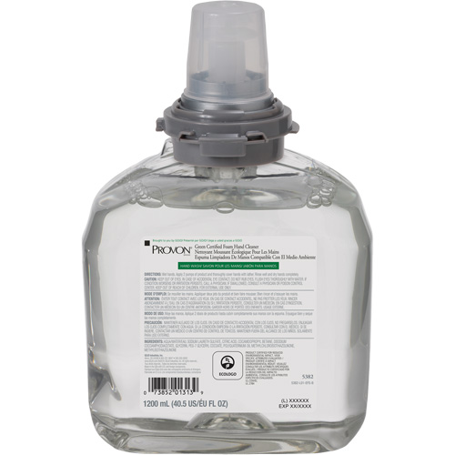 Green Certified Hand Soap for PROVON&reg; TFX Dispenser, Foam, 1200 ml, Scented Cantin et fils